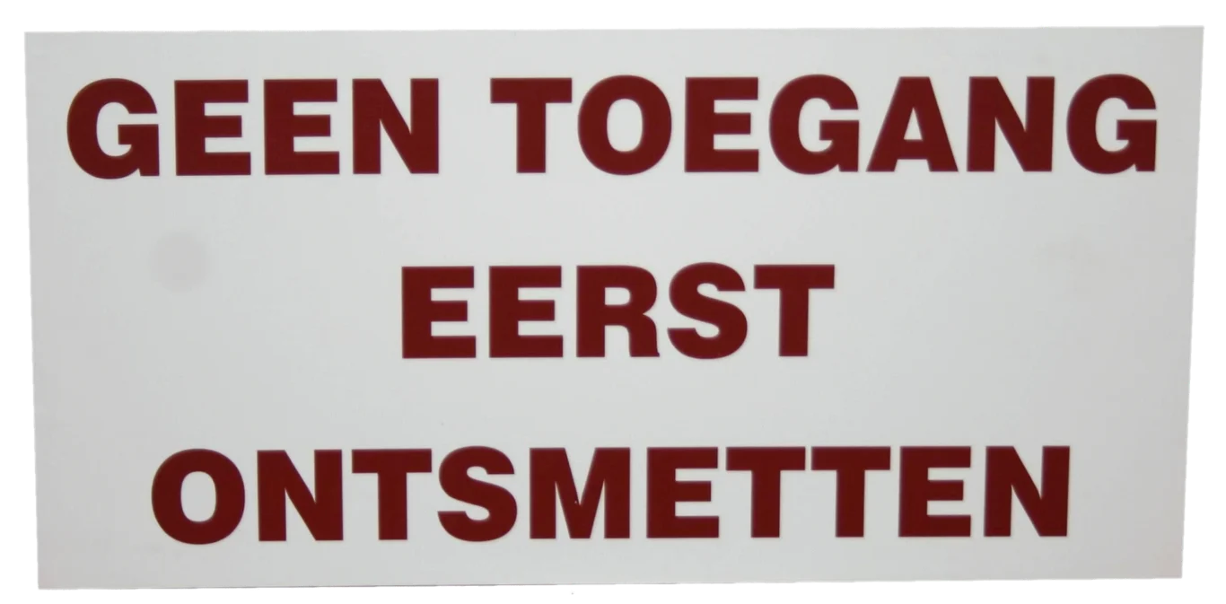 Hinweisschild Kein Zutritt Erst desinfizieren, 20 x 40 cm – Bild 1