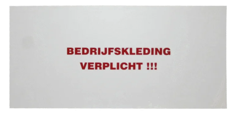 Hinweisschild „Arbeitskleidung vorgeschrieben“, 20 x 40 cm
