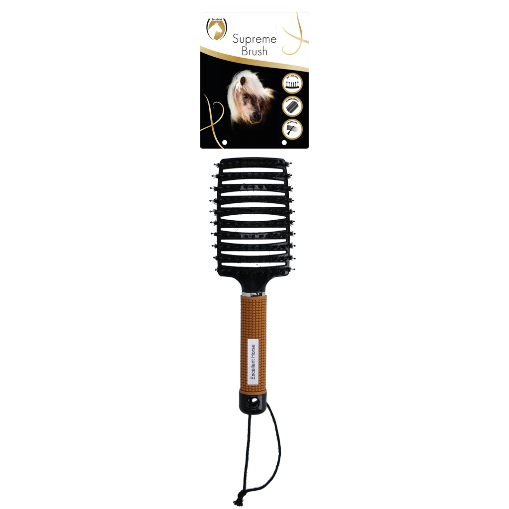 Mähnenbürste zum Entwirren, 24,5 cm, Gold – Excellent Horse Supreme Brush – Bild 1