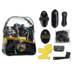 Putzset für junge Reiter mit Rucksack, 200 Haargummis – Excellent Horse Grooming Set Junior
