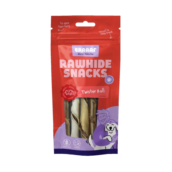 Kaurollen für Hunde – Braaaf Twister Rolls