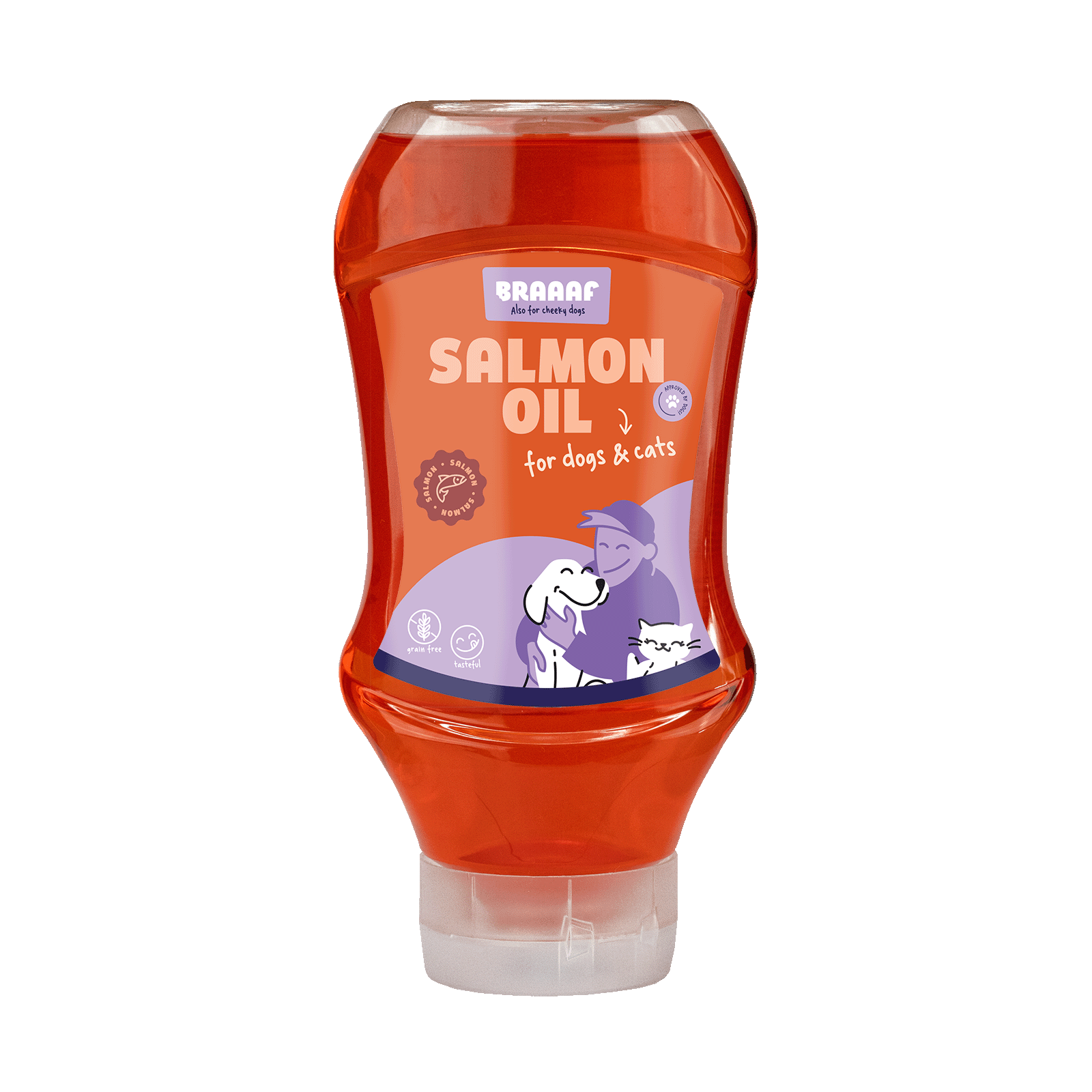 Voersaus met Zalmolie, 500 ml – Braaaf Dog Food Sauce Futtersauce mit Lachsöl, 500 ml – Braaaf Dog Food Sauce