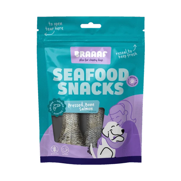 Kausnack aus Lachs, 12 cm – Braaaf Seafood Fish Bone
