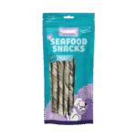 Kaustangen aus Lachs, luftgetrocknet, 20 cm, 8 Stück – Braaaf Seafood Salmon roll sticks