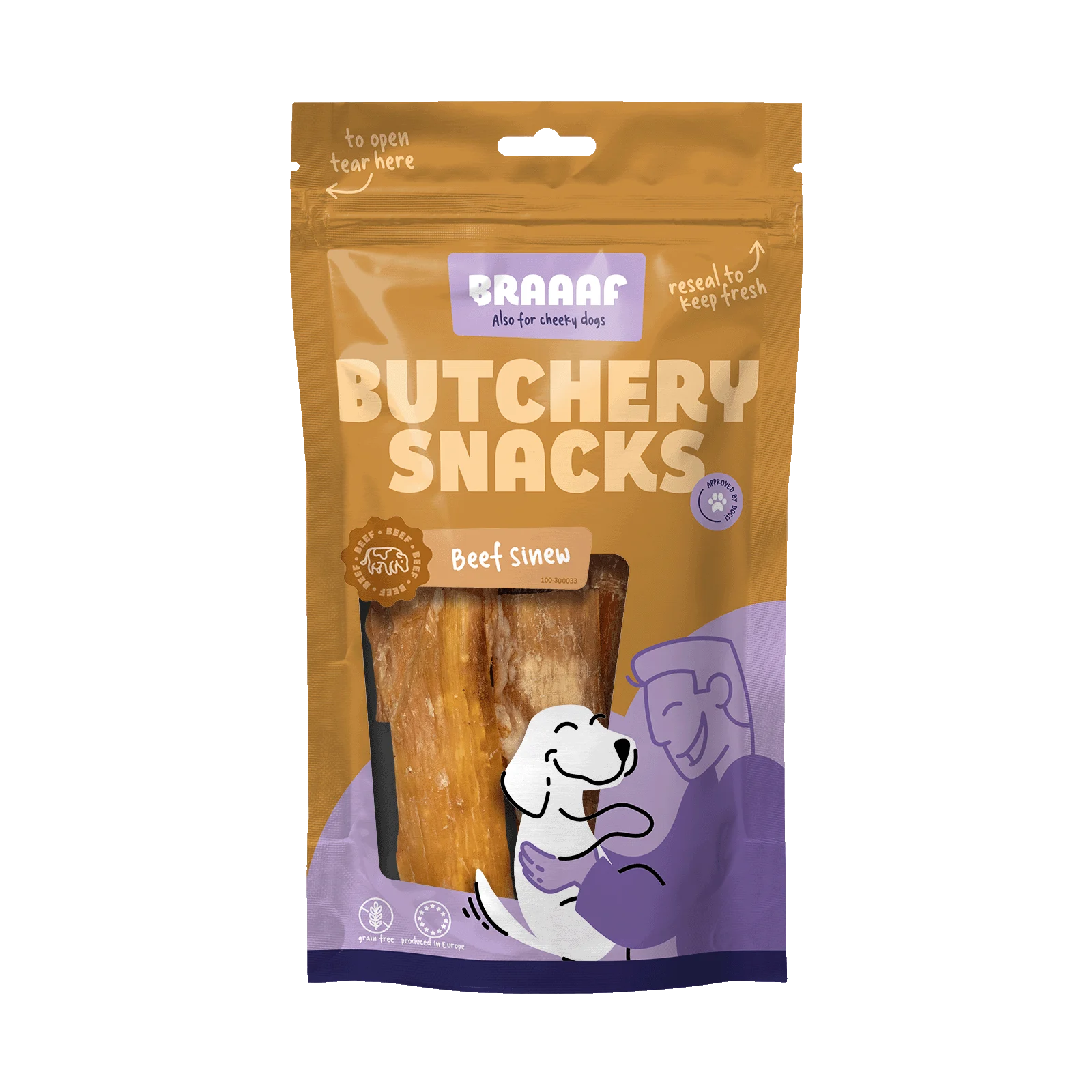 Rindersehne für Hunde, 150 g – Braaaf Butchery Snacks – Bild 1