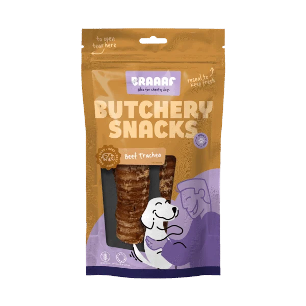 Rinderluftröhre für Hunde, 85 g – Braaaf Butchery Snacks