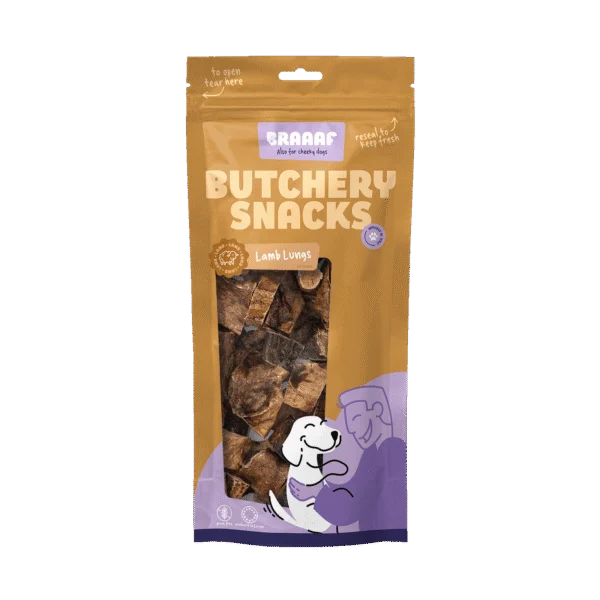 Hundesnack Lungen vom Lamm, 85 g – Braaaf Butchery