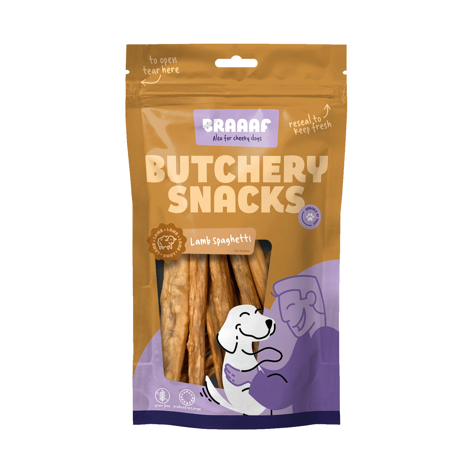 Hundesnack Lamms spaghetti, 85 g – Braaaf Butchery – Bild 1