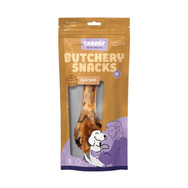 Schweineknochen für Hunde, 1 Stück – Braaaf Butchery Snacks