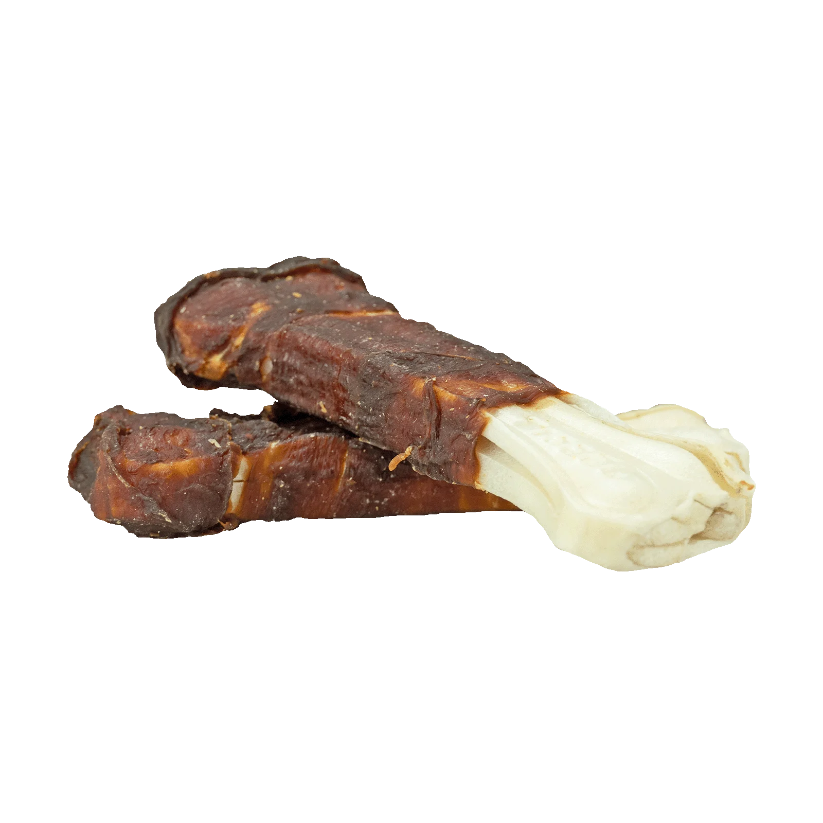 Kauknochen mit Ente, gepresst, 12,5 cm, 2 Stück – Braaaf Rawhide Pressed Bone – Bild 2