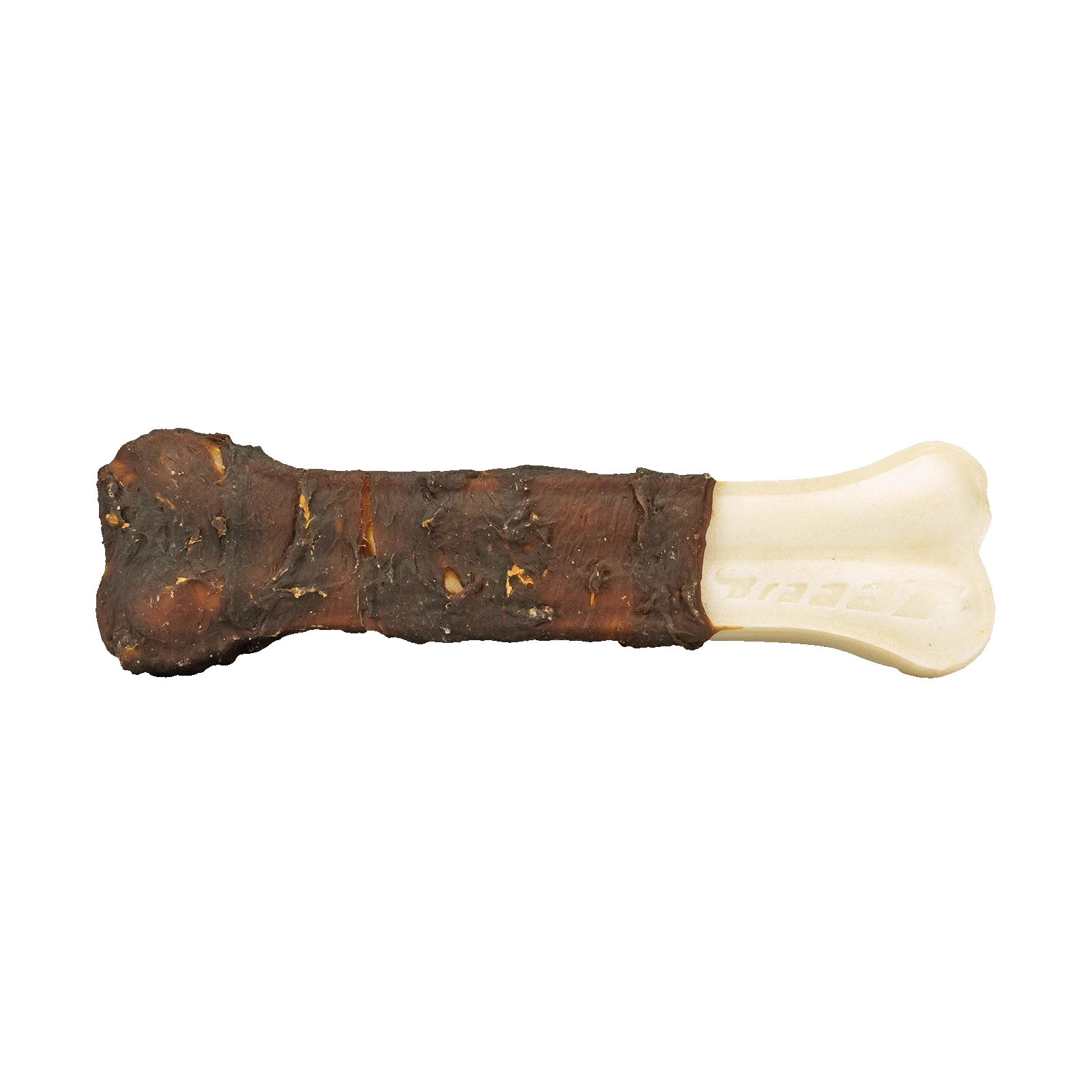 Kauknochen mit Ente, gepresst, 20 cm – Braaaf Rawhide Pressed Bone – Bild 3