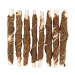 Kaustangen mit Lamm und Fisch, 8 Stück – Braaaf Rawhide Roll Sticks – Bild 2