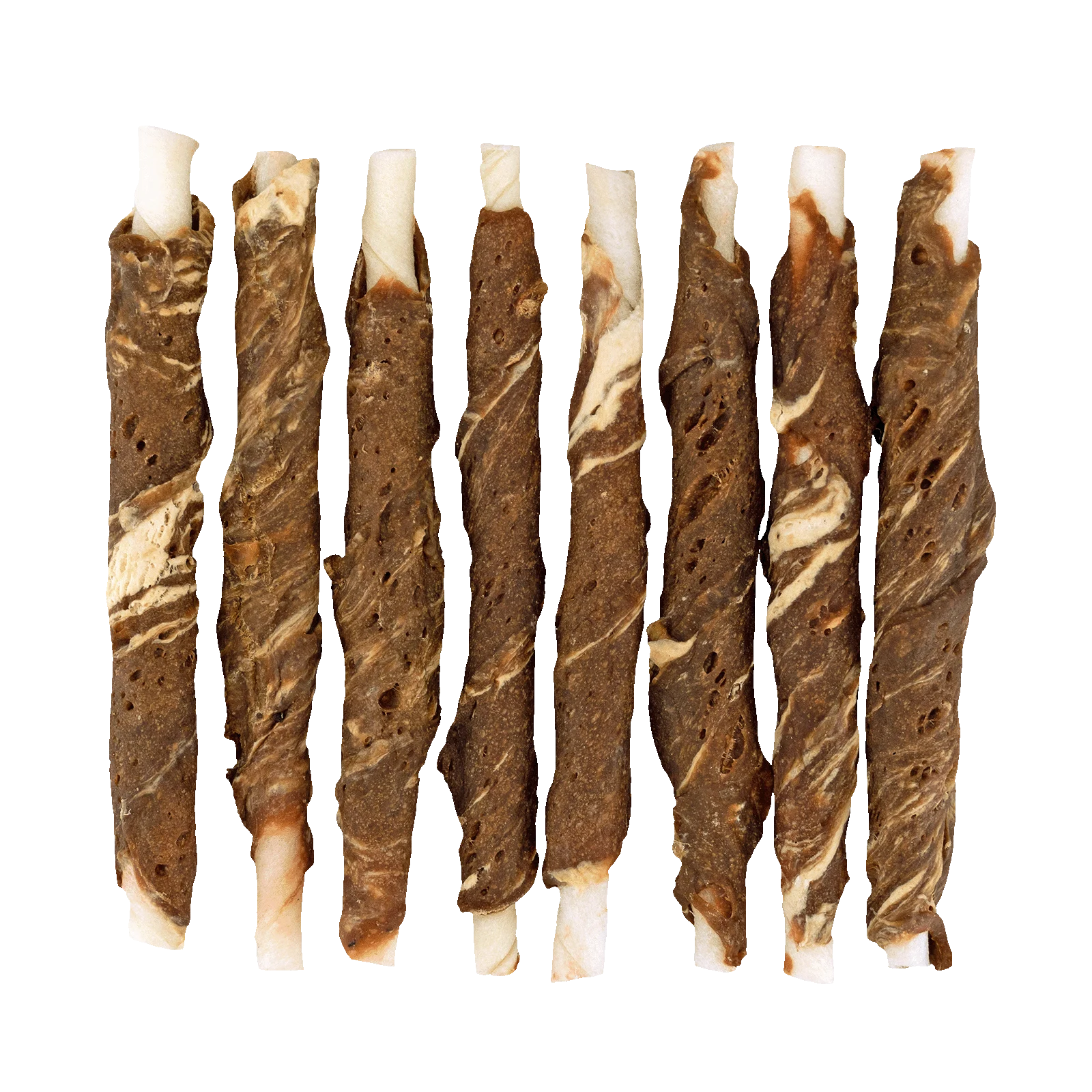 Kaustangen mit Lamm und Fisch, 8 Stück – Braaaf Rawhide Roll Sticks – Bild 2