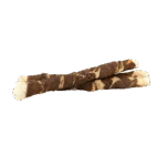 Kausnack aus Büffelhaut mit Lamm und Fisch, 21 cm, 3 Stück – Braaaf Rawhide Twister – Bild 3