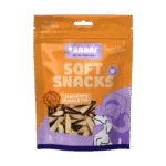 Hundesnack-Häppchen mit Huhn und Fisch, getreidefrei, 85 g – Braaaf Soft Snack Gedraaide Bites