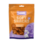 Weicher Hundesnack mit Lachs, Karotte und grünen Bohnen, 85 g – Braaaf Soft Snack Lachs-Stick