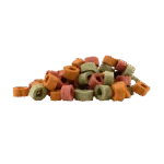 Vegane Hundesnacks mit Spinat, Kürbis und Rote Bete, 1 cm – Braaaf Vegan Snack Mixed Hoops – Bild 2