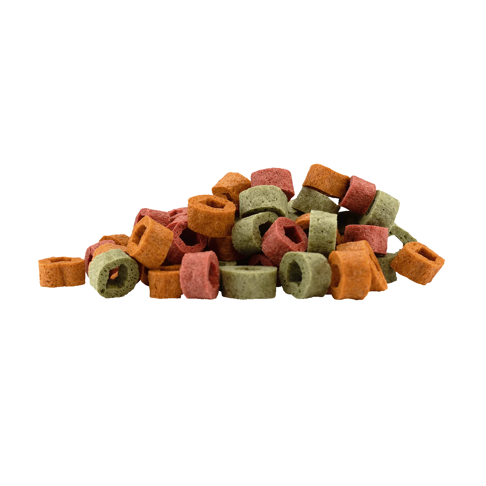 Vegane Hundesnacks mit Spinat, Kürbis und Rote Bete, 1 cm – Braaaf Vegan Snack Mixed Hoops – Bild 2