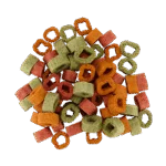 Vegane Hundesnacks mit Spinat, Kürbis und Rote Bete, 1 cm – Braaaf Vegan Snack Mixed Hoops – Bild 3