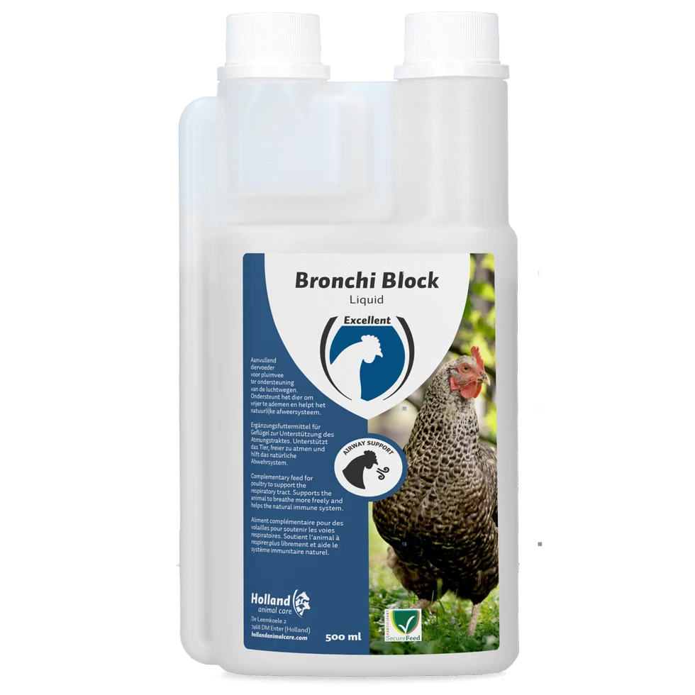 BRON2000.png Ergänzungsfuttermittel Bronchi Block für Geflügel mit Eukalyptus, 500 ml – Bild 1
