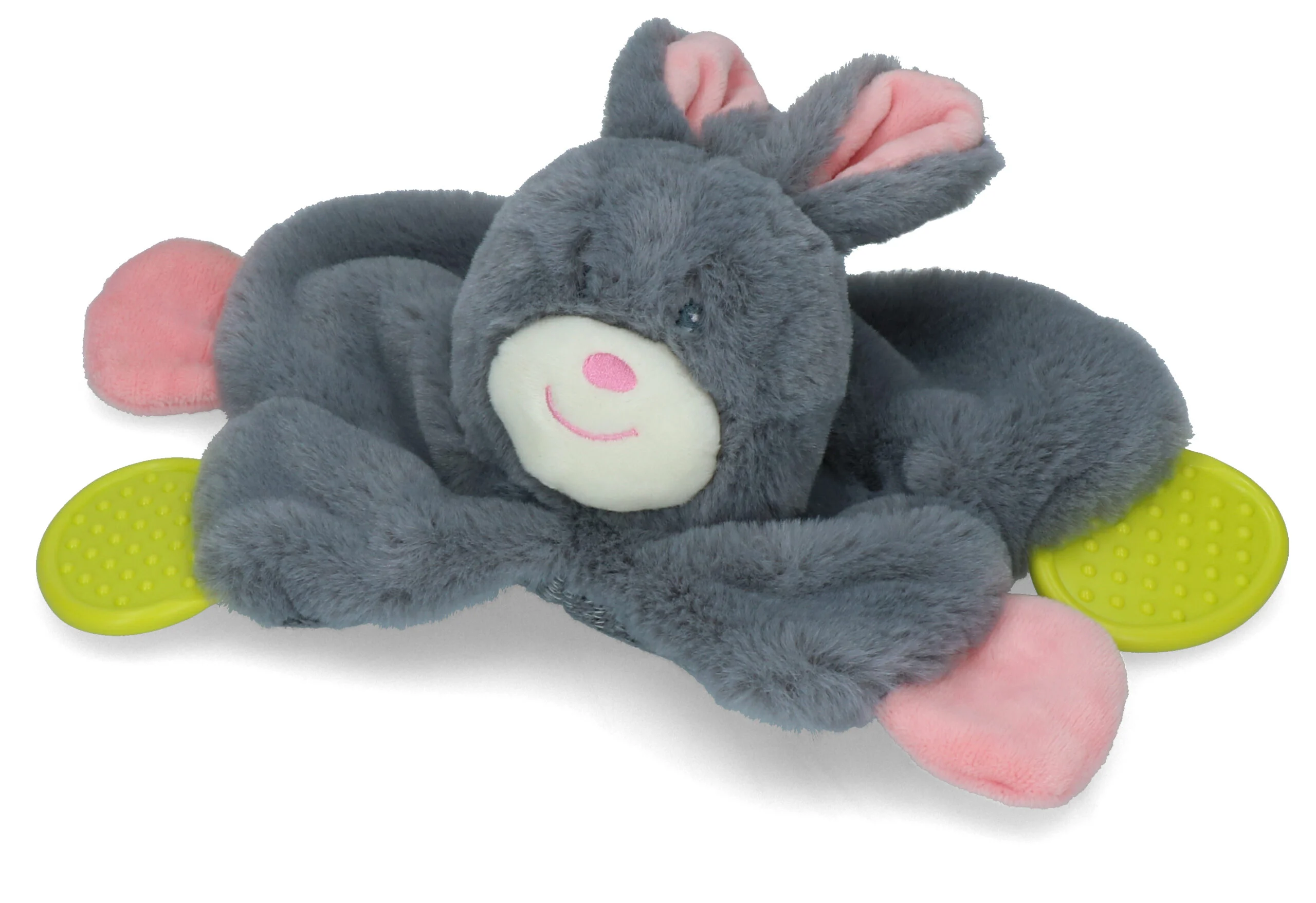 Hundekuscheltier Kaninchen aus Plüsch mit Quietscher für Welpen – Bunny Puppy Crunchy Chew – Bild 4