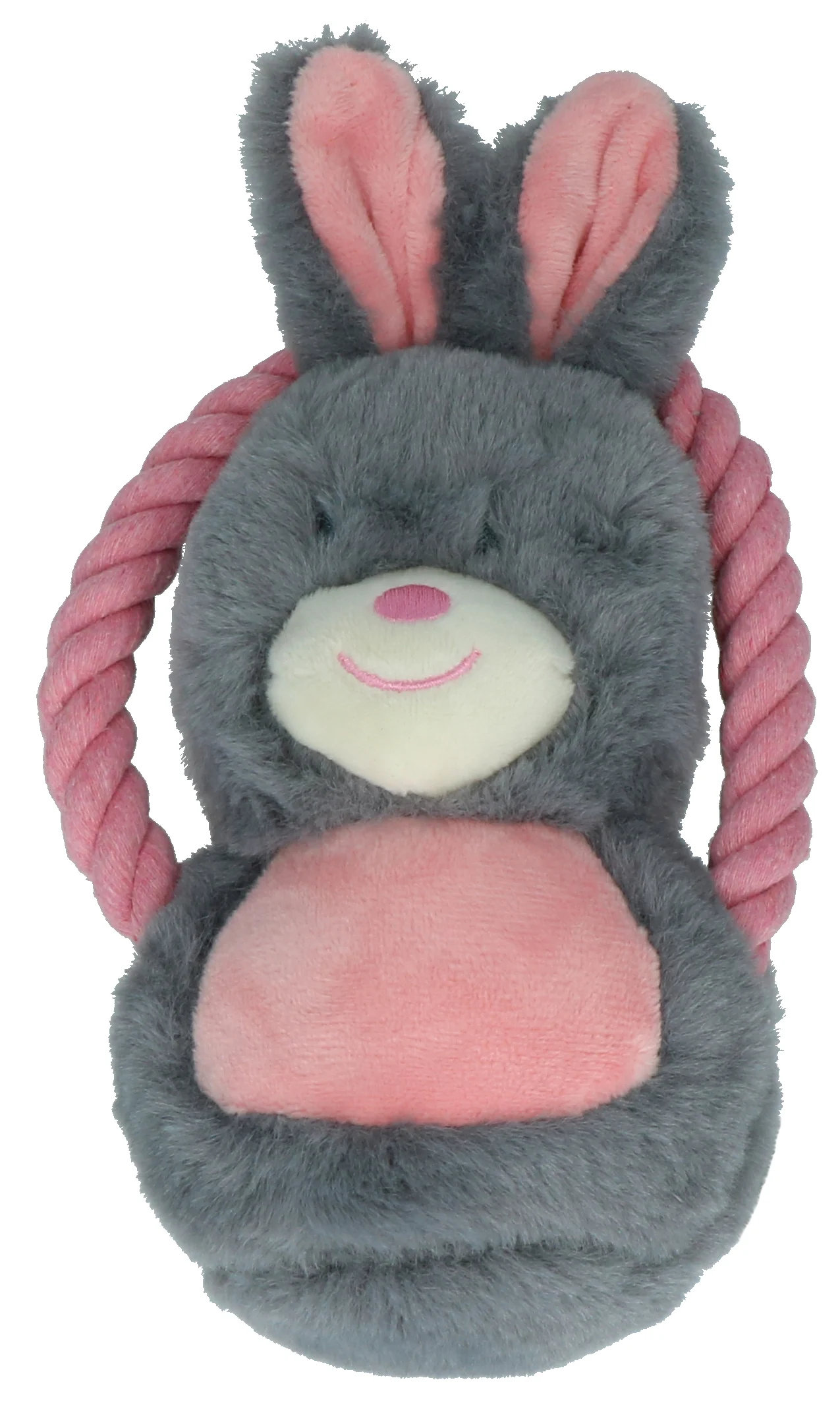 Plüschspielzeug für Hunde in Hasenform mit Quietscher – Bunny Puppy Ropey Swing – Bild 4