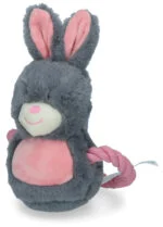 Plüschspielzeug für Hunde in Hasenform mit Quietscher – Bunny Puppy Ropey Swing – Bild 3