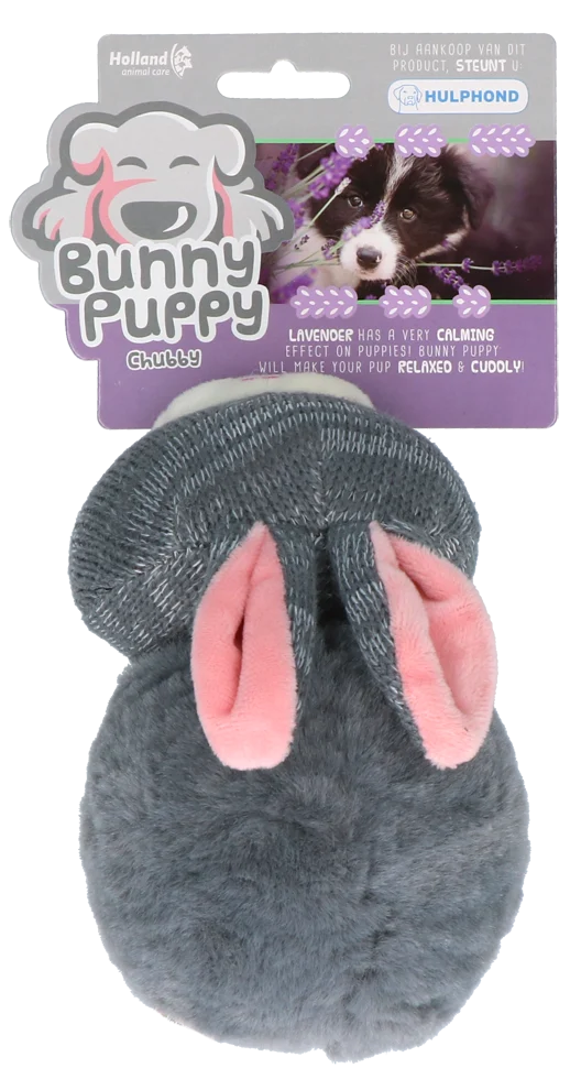 BUNN005.png Hundekuscheltier Häschen aus Plüsch mit Quietscher – Bunny Puppy Chubby – Bild 1