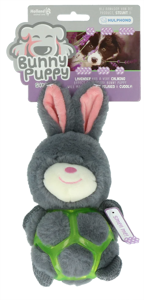 BUNN006.png Plüsch Hundekuscheltier in Hasenform mit Quietscher – Bunny Puppy Strappy – Bild 1