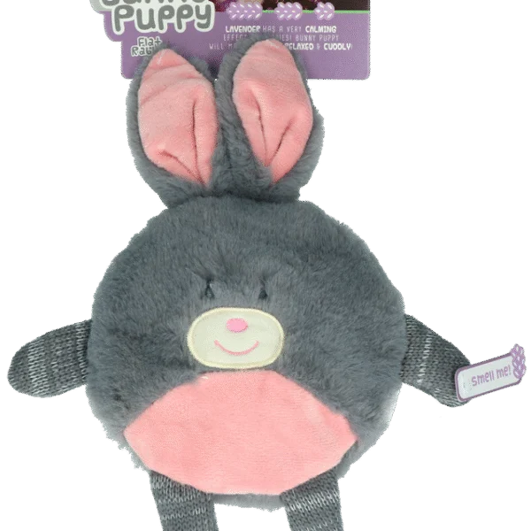 Plüsch Hundekuscheltier in Hasenform mit Quietscher – Bunny Puppy Flat Rabbit