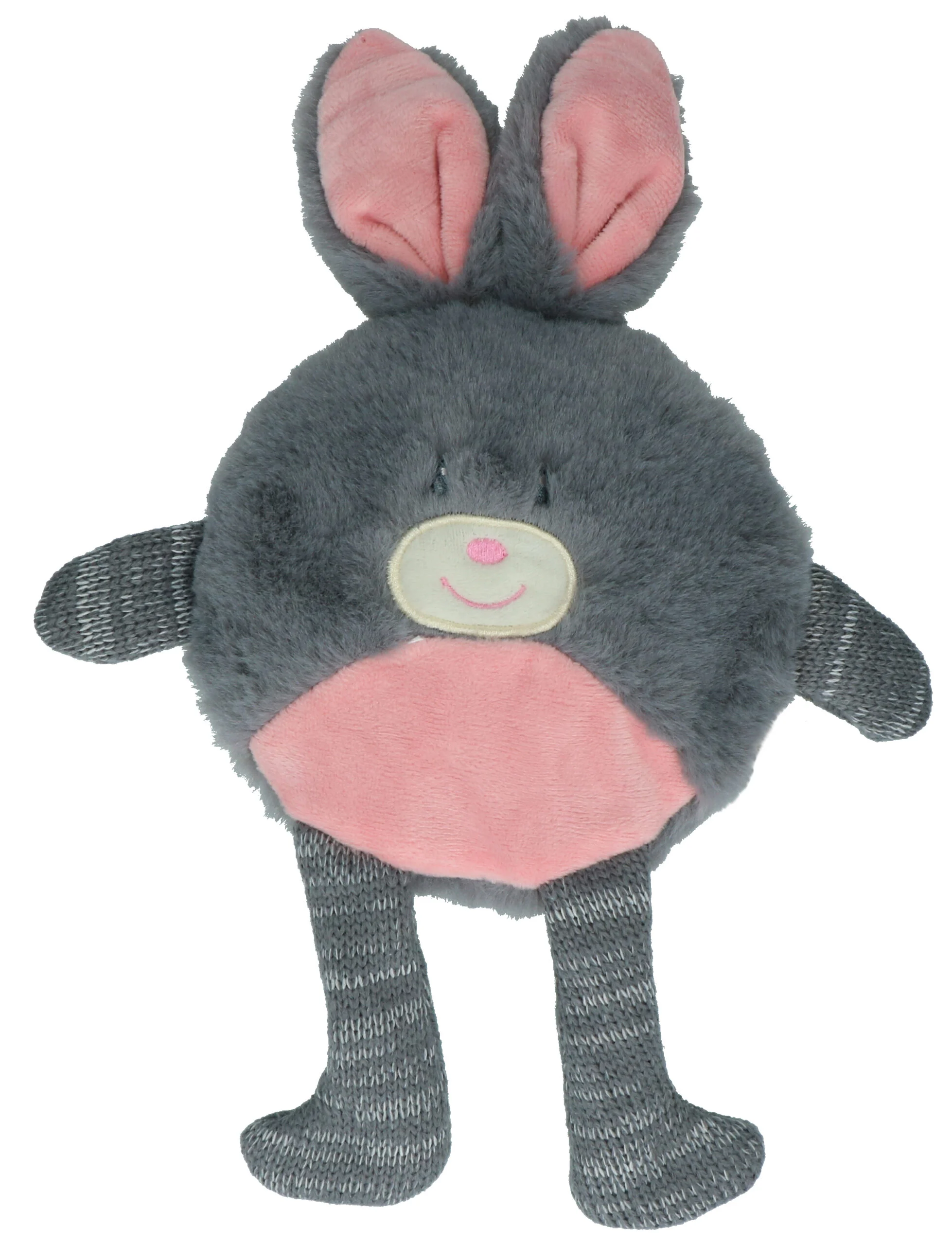 Plüsch Hundekuscheltier in Hasenform mit Quietscher – Bunny Puppy Flat Rabbit – Bild 3
