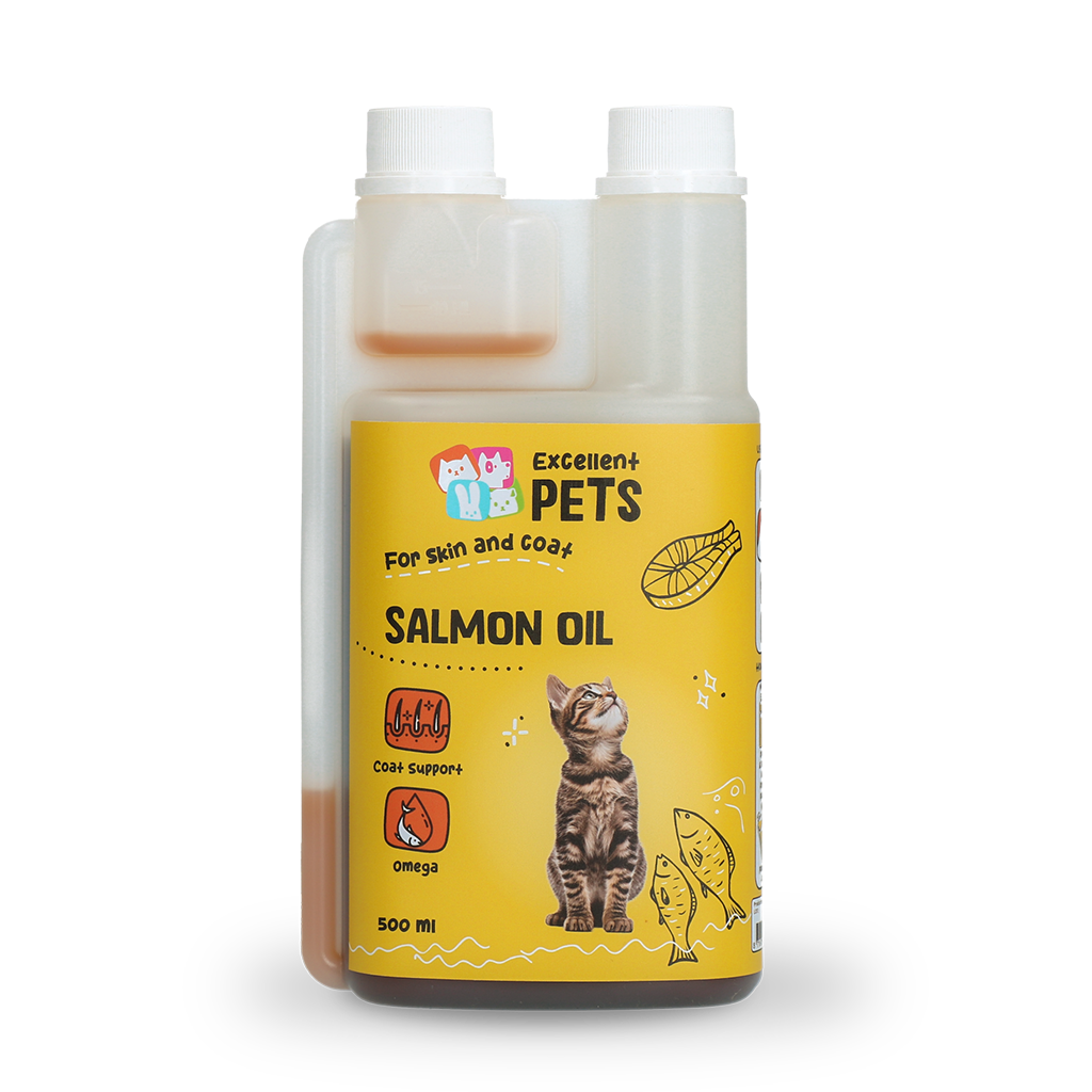 Zalmolie voor Katten met Omega 3 en Omega 6, 500 ml – Excellent Pets Cat Salmon Oil Lachsöl für Katzen mit Omega 3 und Omega 6, 500 ml – Excellent Pets Cat Salmon Oil