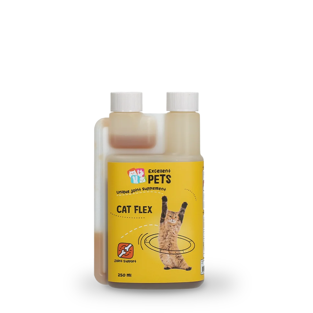 CATF0650.png Gelenkergänzungsfutter für Katzen, flüssig, 250 ml – Excellent Pets Cat Flex – Bild 1