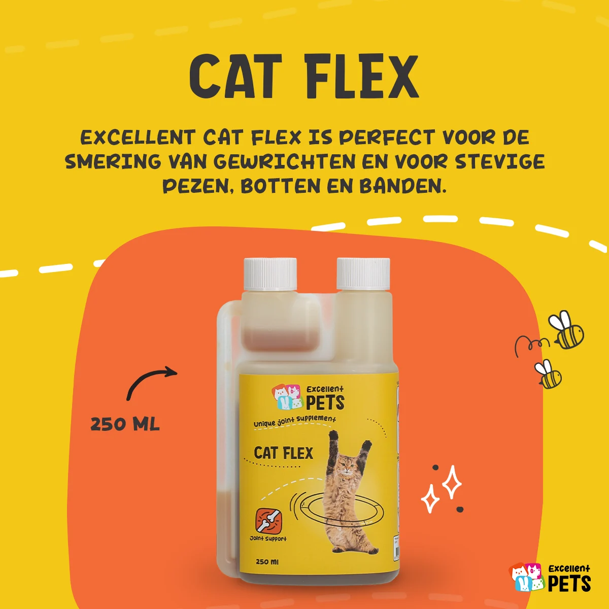 Gelenkergänzungsfutter für Katzen, flüssig, 250 ml – Excellent Pets Cat Flex – Bild 6