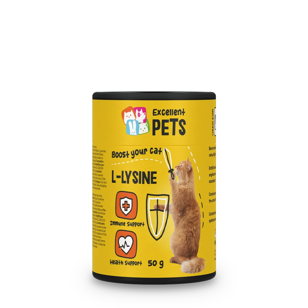 Lysin Pulver für Katzen mit Vitamin B6, 50 g – Excellent Pets L-Lysine – Bild 1