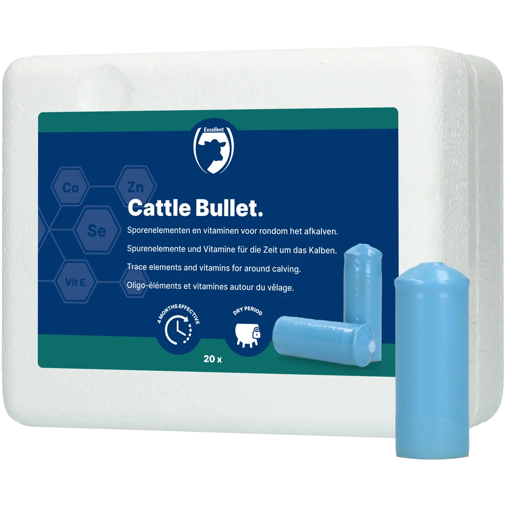 CATT0004.png Mineralbolus für Rinder in Weidehaltung rund um das Abkalben, 20 Stück – Excellent Cattle Bullet – Bild 1