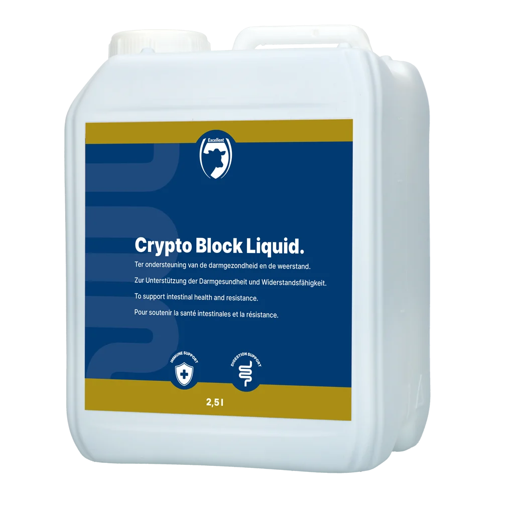 CBLO2500.png Flüssiges Ergänzungsfuttermittel für Kälber und Lämmer, 2,5 l – Excellent Crypto Block Liquid – Bild 1