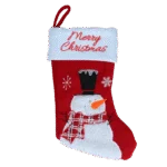 Weihnachtsstrumpf für Haustiere mit Aufhängeschlaufe, 20 x 38 cm – Hofman Animal Care Christmas Stocking Wooly Snowman