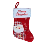 Weihnachtsstrumpf für Haustiere mit Aufhängeschlaufe, 20 x 38 cm – Hofman Animal Care Christmas Stocking Wooly Santa