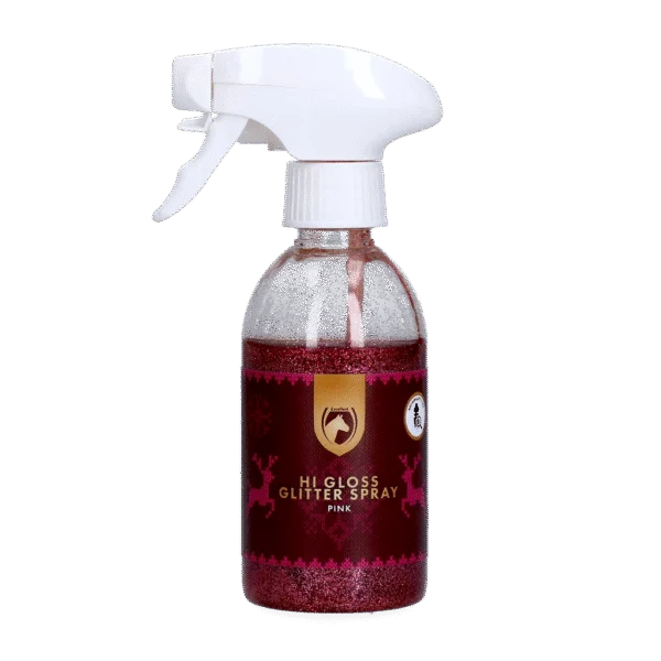 Glitzerspray für Pferde, Rosa, 250 ml – Excellent Horse Christmas Hi Gloss Glitter Spray