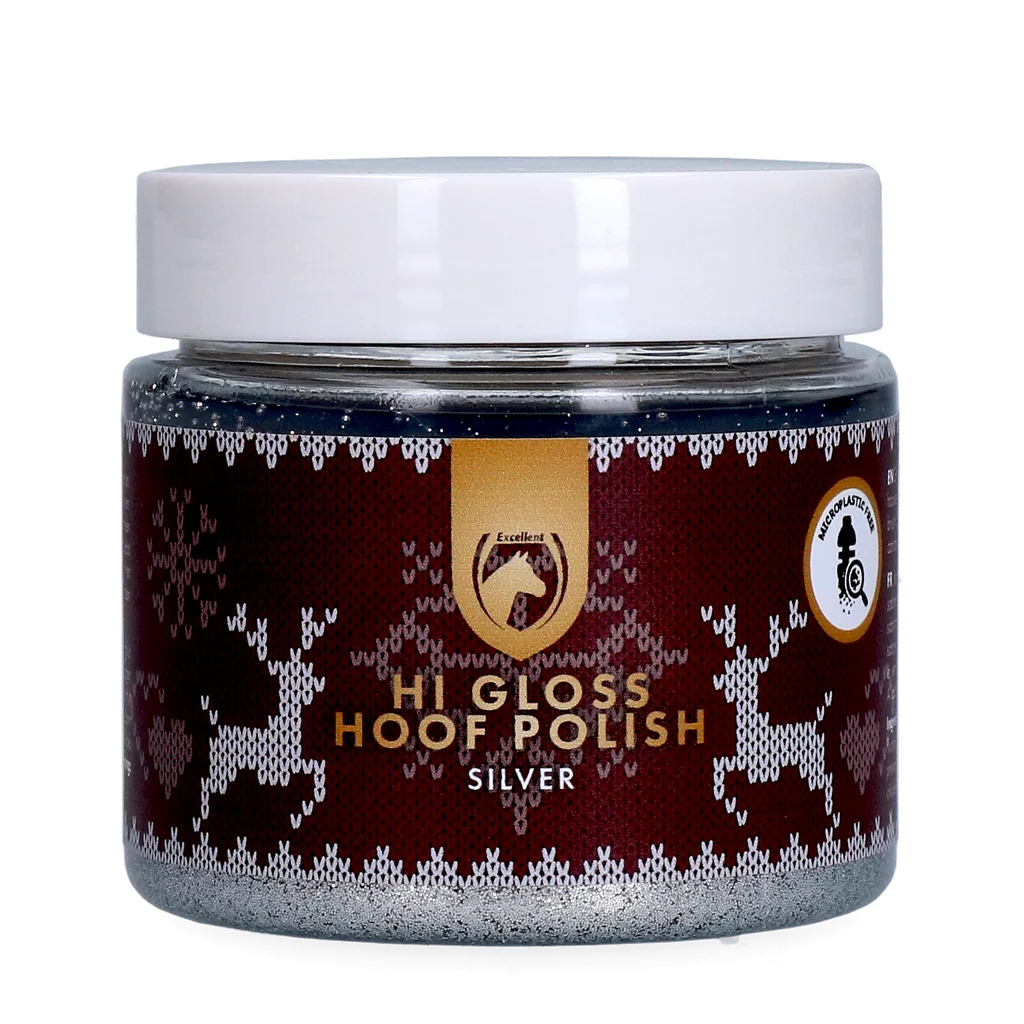 CHRI0423.png Glitzerhuflack Silber, 150 ml – Excellent Horse Christmas Hi Gloss Hoof Polish – Bild 1