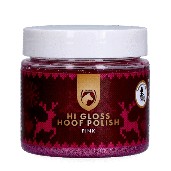 Glitzerhuflack Rosa, 150 ml – Excellent Horse Christmas Hi Gloss Hoof Polish