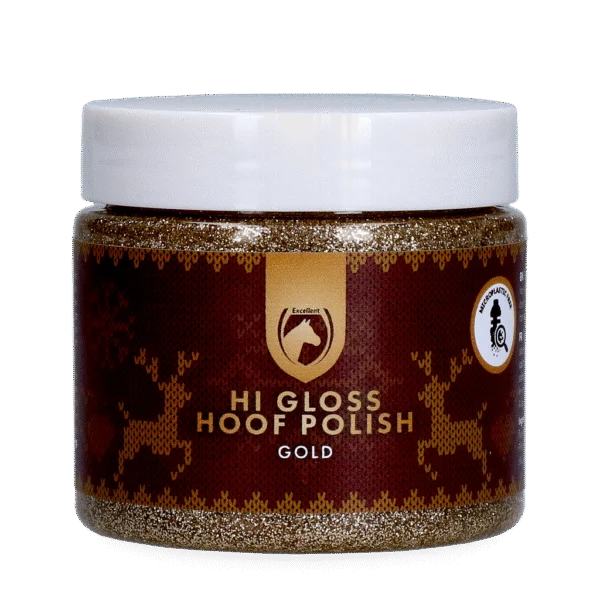 Glitzer Huflack Gold, 150 ml – Excellent Horse Christmas Hi Gloss Hoof Polish