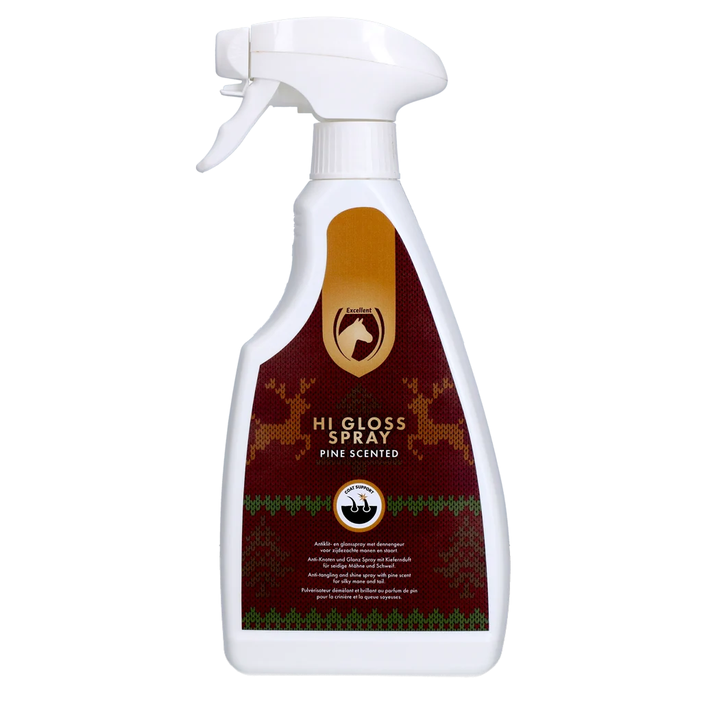 Glanz und Entwirrungsspray für Mähne und Schweif, 500 ml – Excellent Horse Christmas Hi Gloss Spray – Bild 1