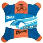 Hundefrisbee aus Canvas mit leuchtenden Pfoten, 24 x 24 cm – Chuckit! Flying Squirrel M