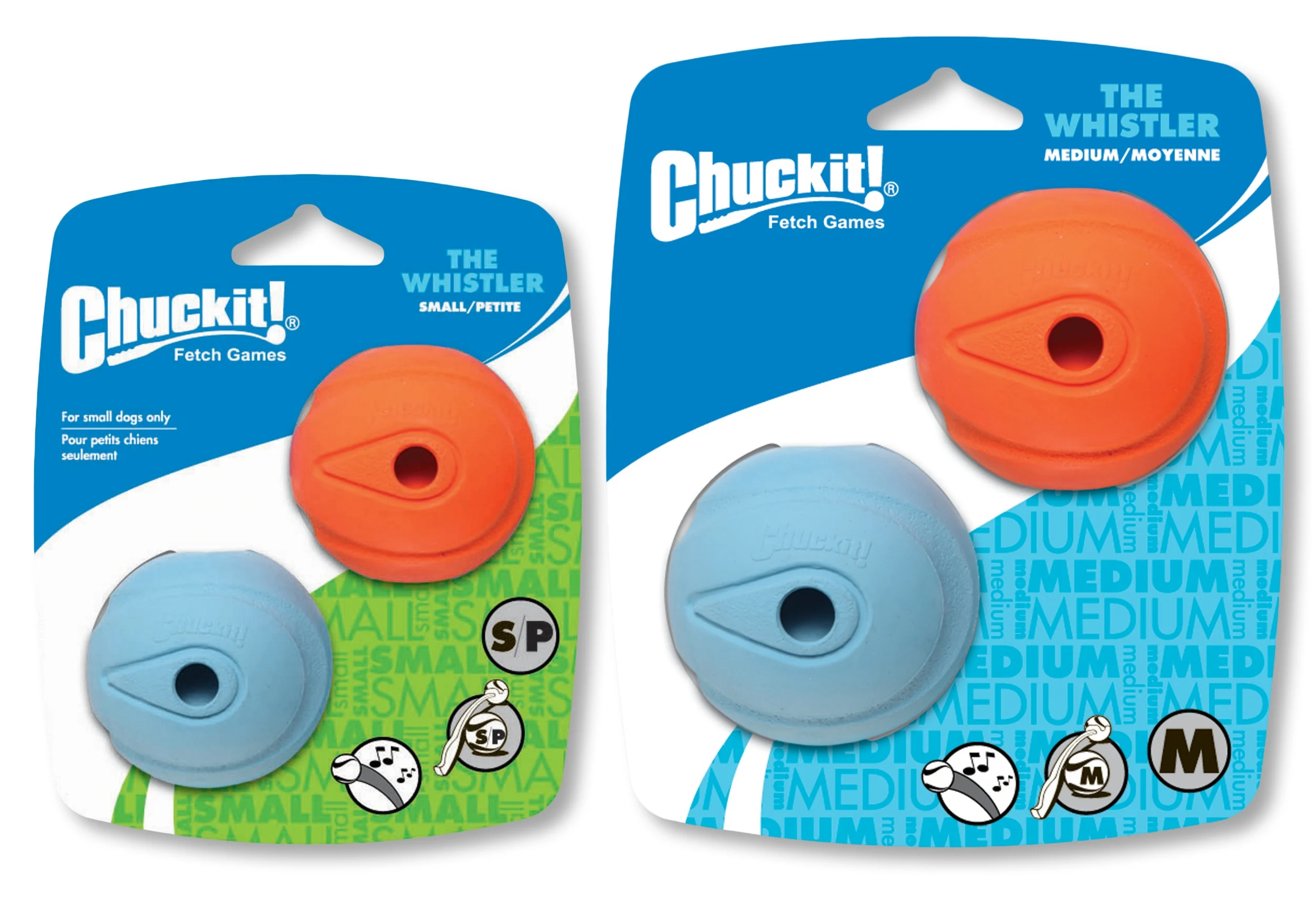 Hundeball mit Pfeifton M, ø 6 cm, 2 Stück – Chuckit! The Whistler – Bild 2