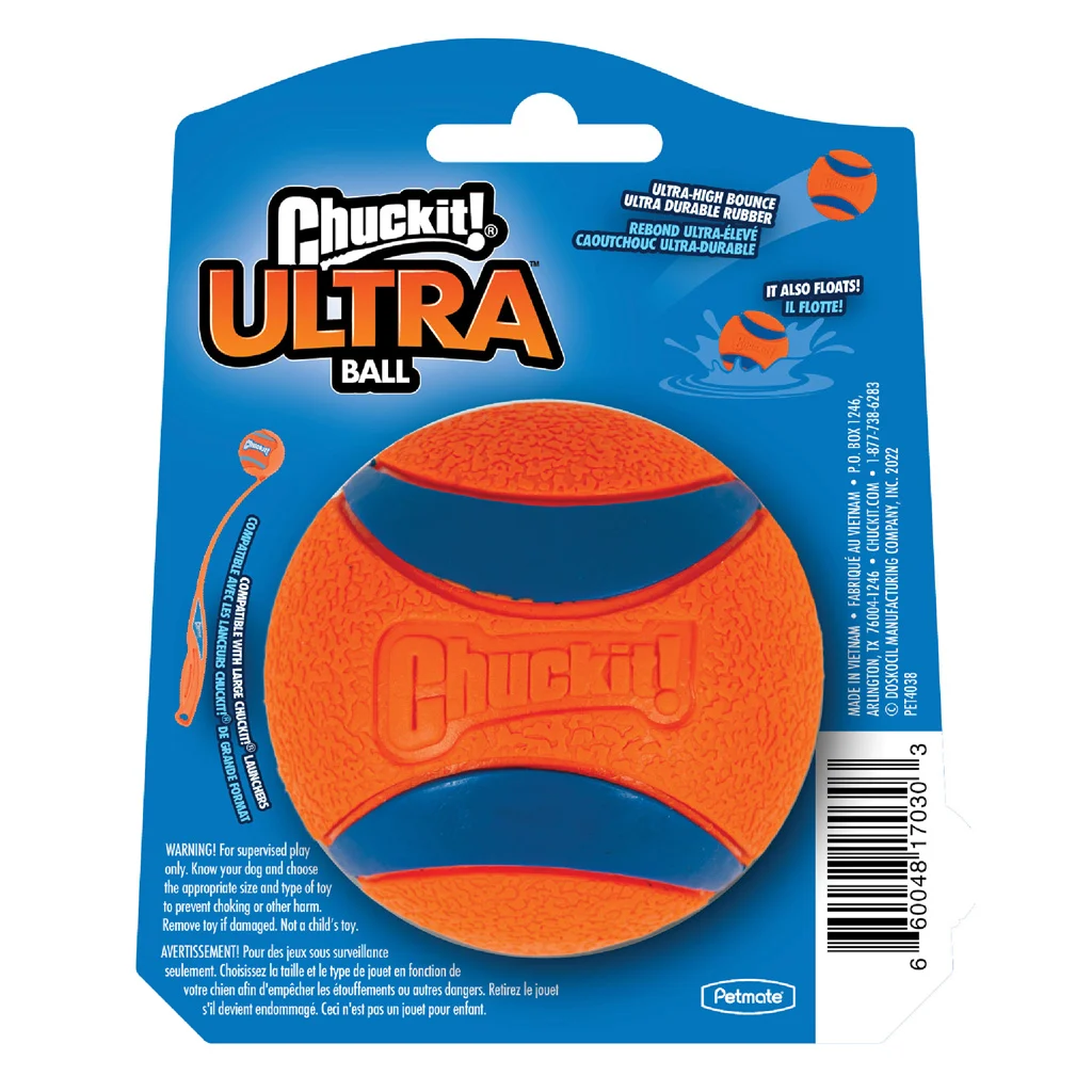 Hundeball aus Gummi L, ø 7 cm, schwimmfähig – Chuckit! Ultra Ball – Bild 2