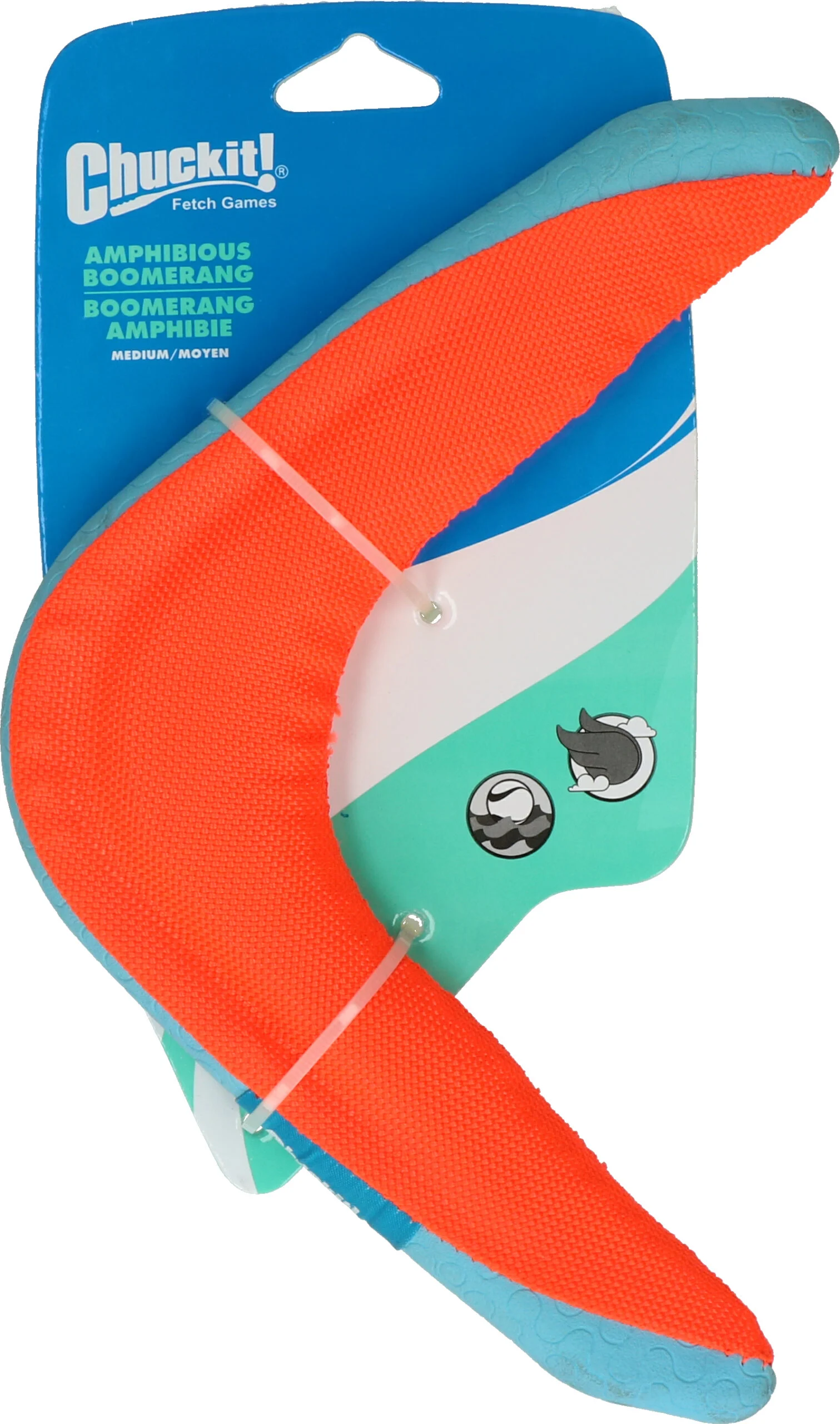 Hunde-Bumerang M, schwimmfähig, sortiert in Grün oder Orange – Chuckit! Amphibious Boomerang – Bild 3