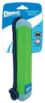 Schwimmender Apportierdummy mit Seil, ø 5 cm x 25 cm – Chuckit! Amphibious Bumper M – Bild 2