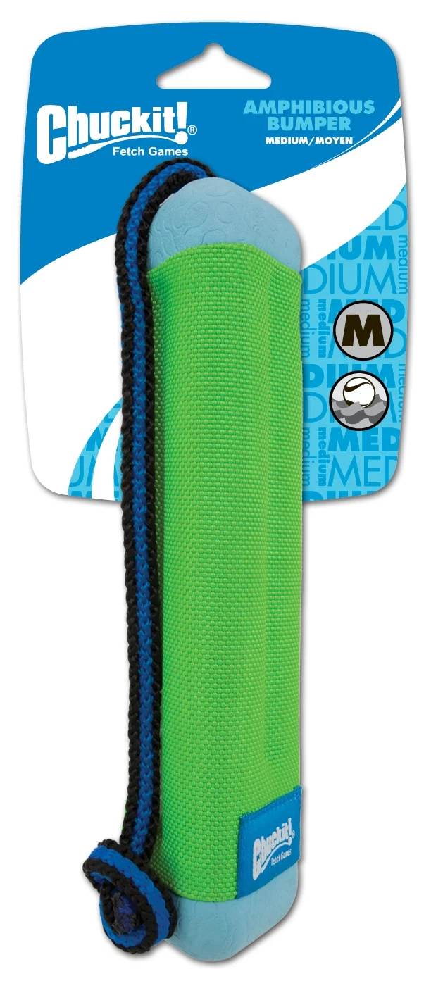 Schwimmender Apportierdummy mit Seil, ø 5 cm x 25 cm – Chuckit! Amphibious Bumper M – Bild 2